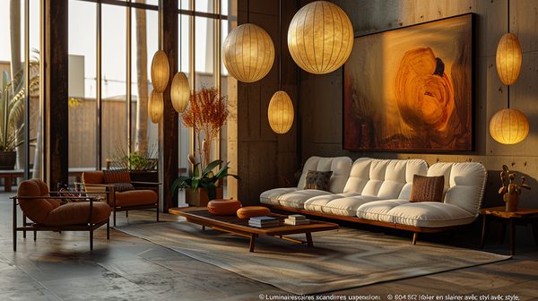 Luminaires scandinaves en suspension : Éclairez avec style